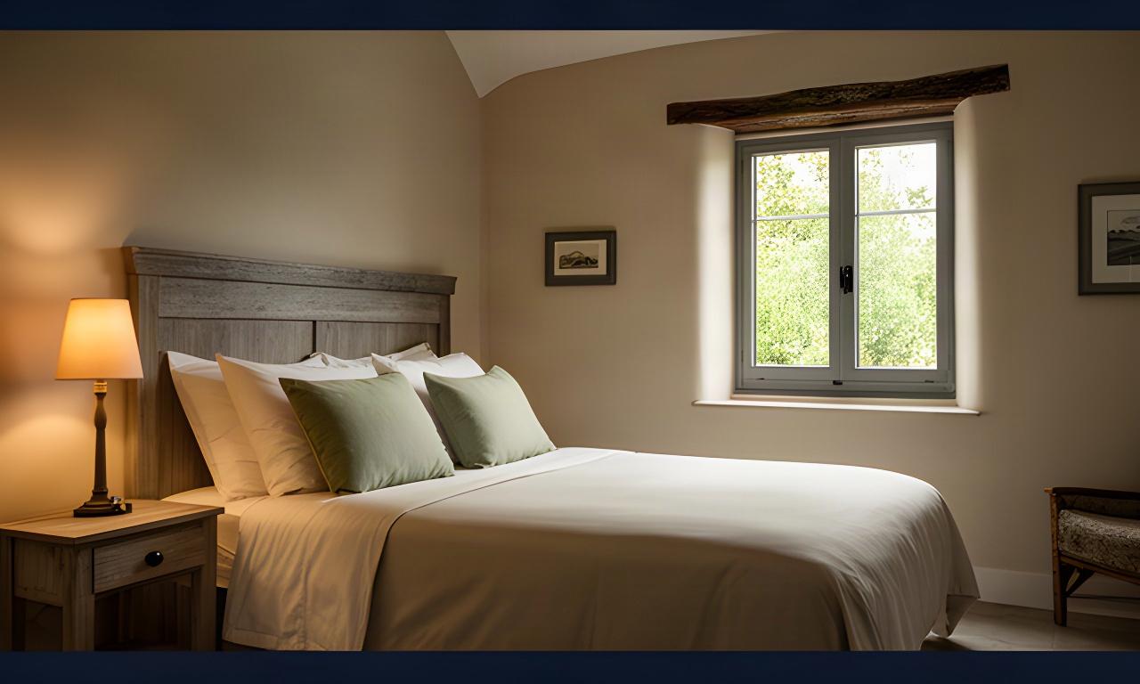 Quarto de pensão acolhedor em Arganil, com cama preparada e luz natural junto à janela